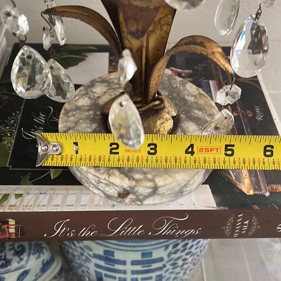 •VINTAGE TOLE GILT MARBLE CANDELABRA• - Picture 12 of 15